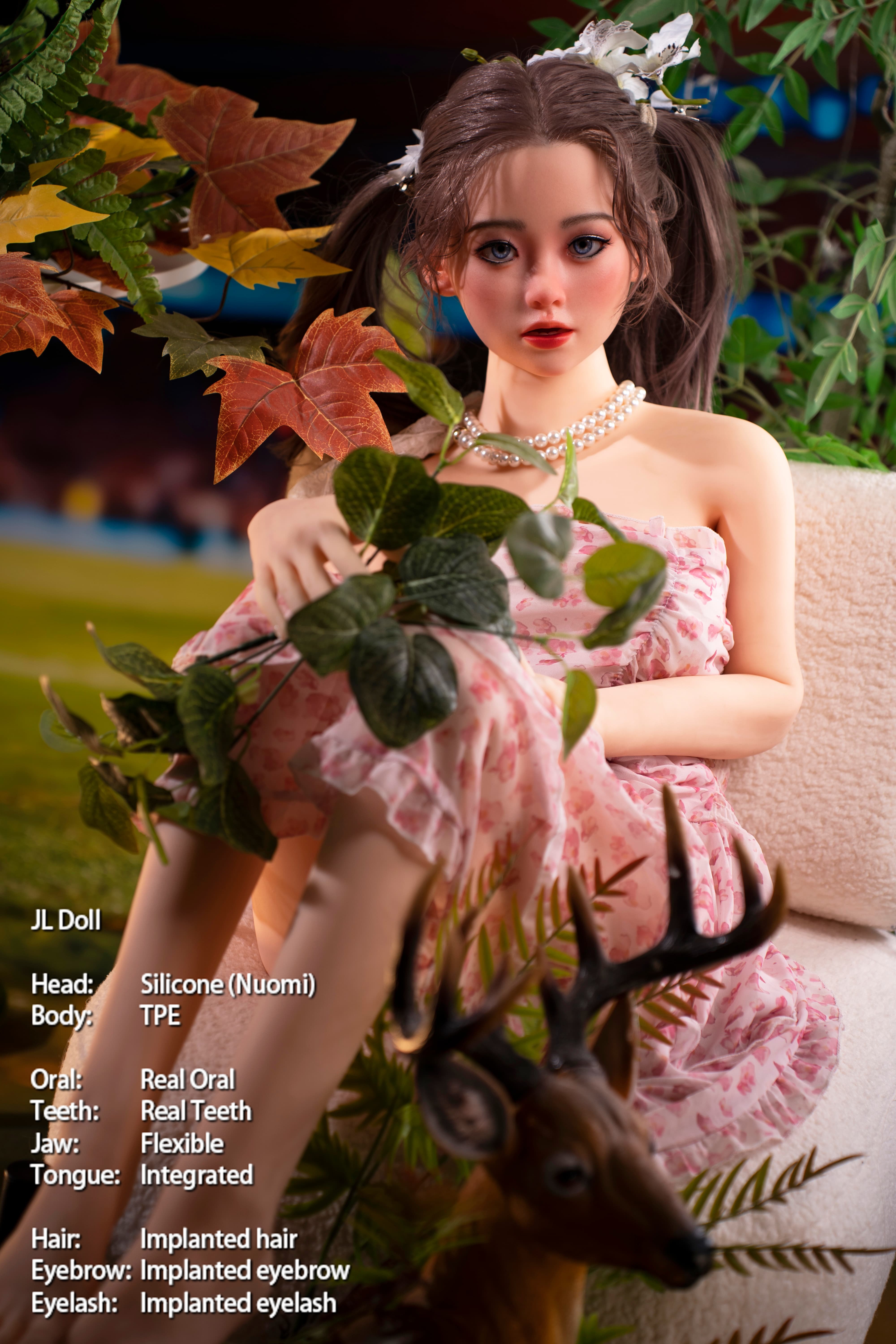 Jarliet | Nuomi 4ft6/140cm Pigtails Lovely Silicone head Sex Doll