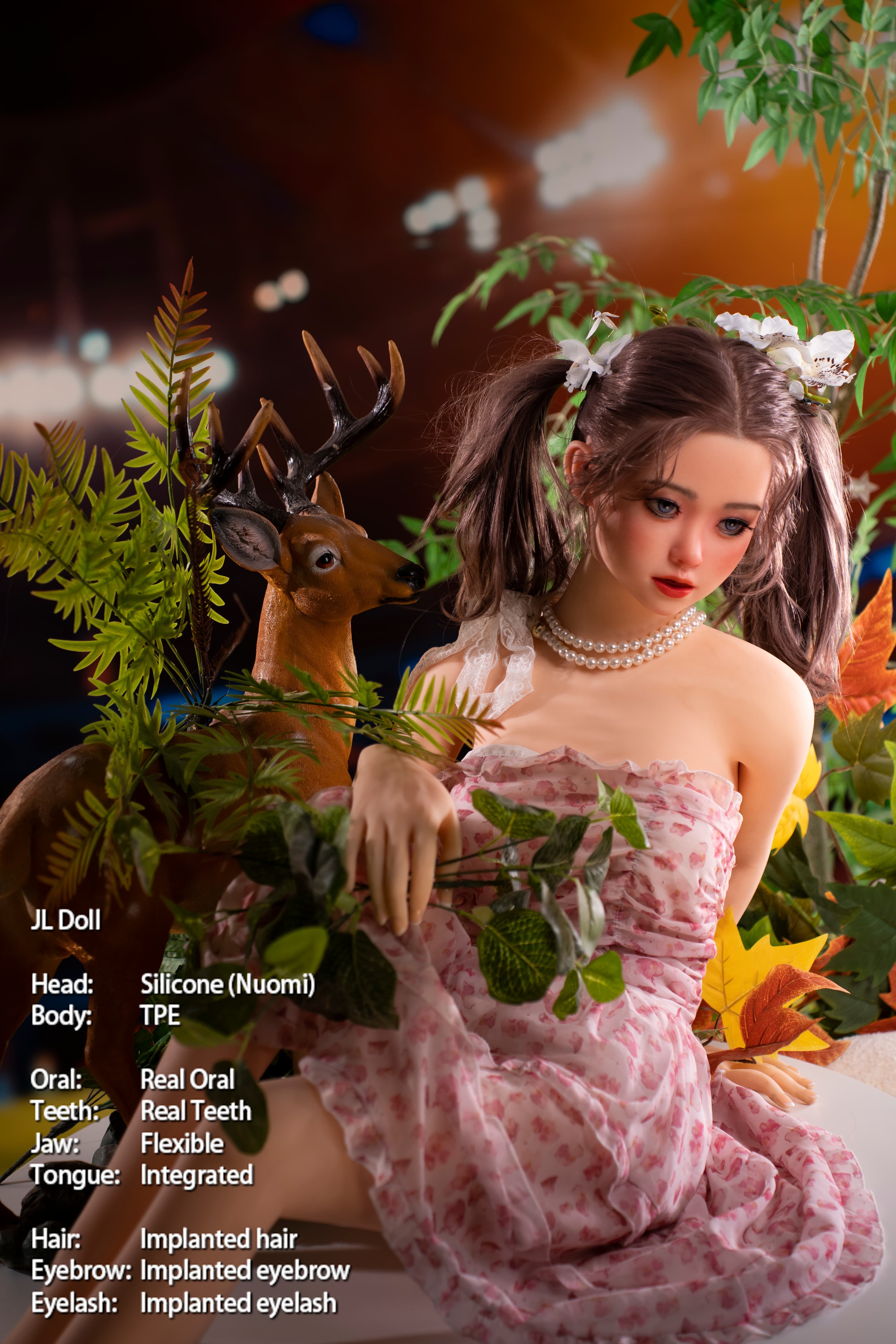 Jarliet | Nuomi 4ft6/140cm Pigtails Lovely Silicone head Sex Doll