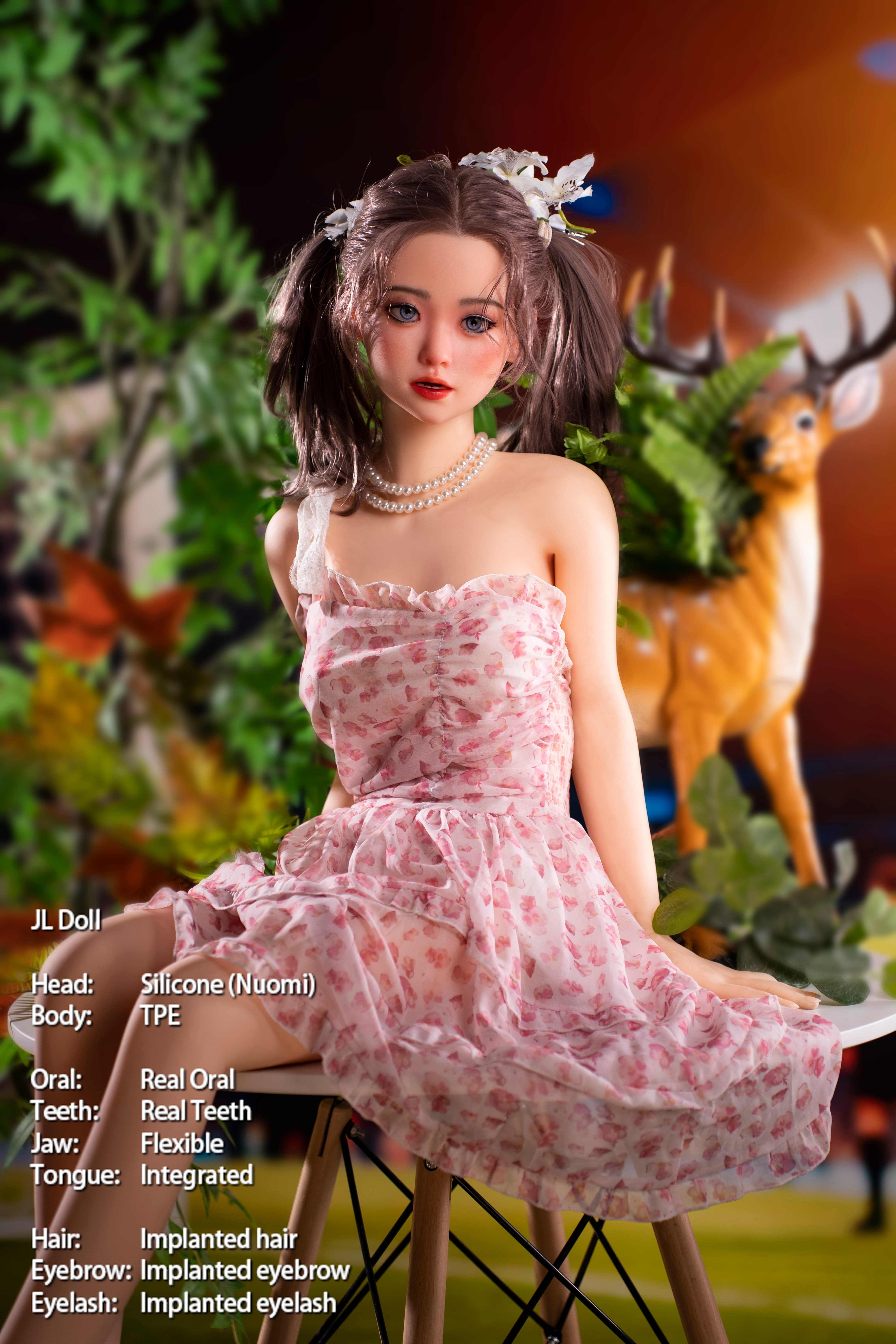 Jarliet | Nuomi 4ft6/140cm Pigtails Lovely Silicone head Sex Doll