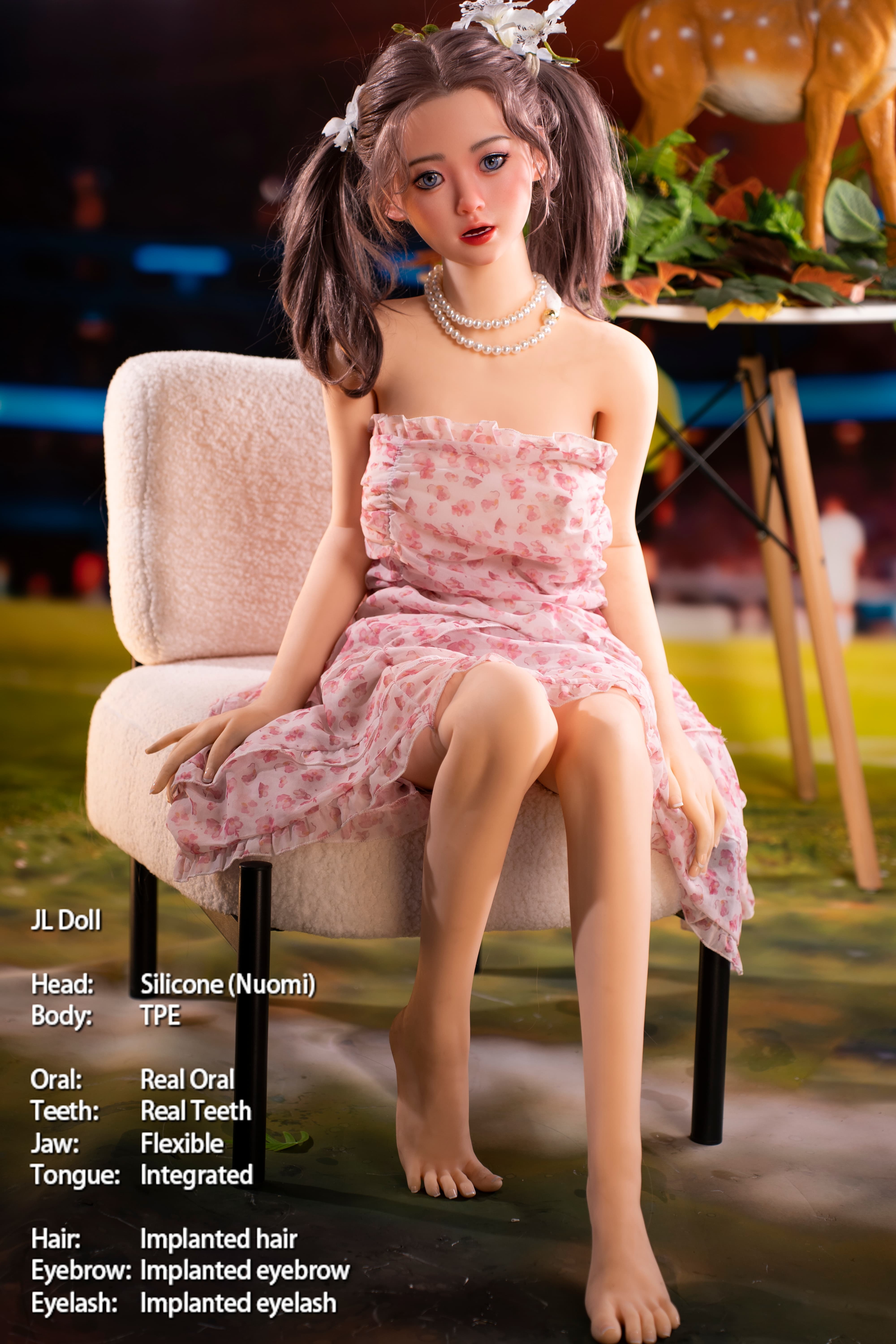 Jarliet | Nuomi 4ft6/140cm Pigtails Lovely Silicone head Sex Doll
