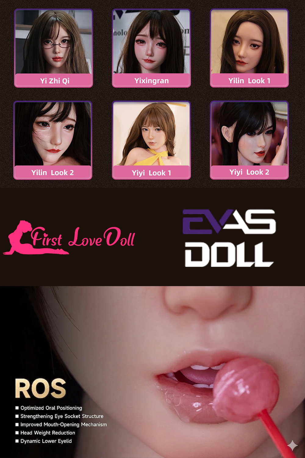 Evas Doll | ROS Head - Full Silicone Head with Realistic Oral Structure