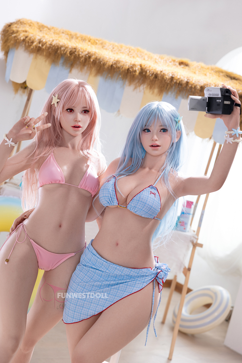 Funwest | Lucy 159cm/5ft3 A Cup Full Adorable Pink-Hair Silicone Sex Doll
