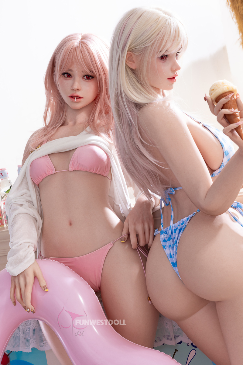 Funwest | Lucy 159cm/5ft3 A Cup Full Adorable Pink-Hair Silicone Sex Doll