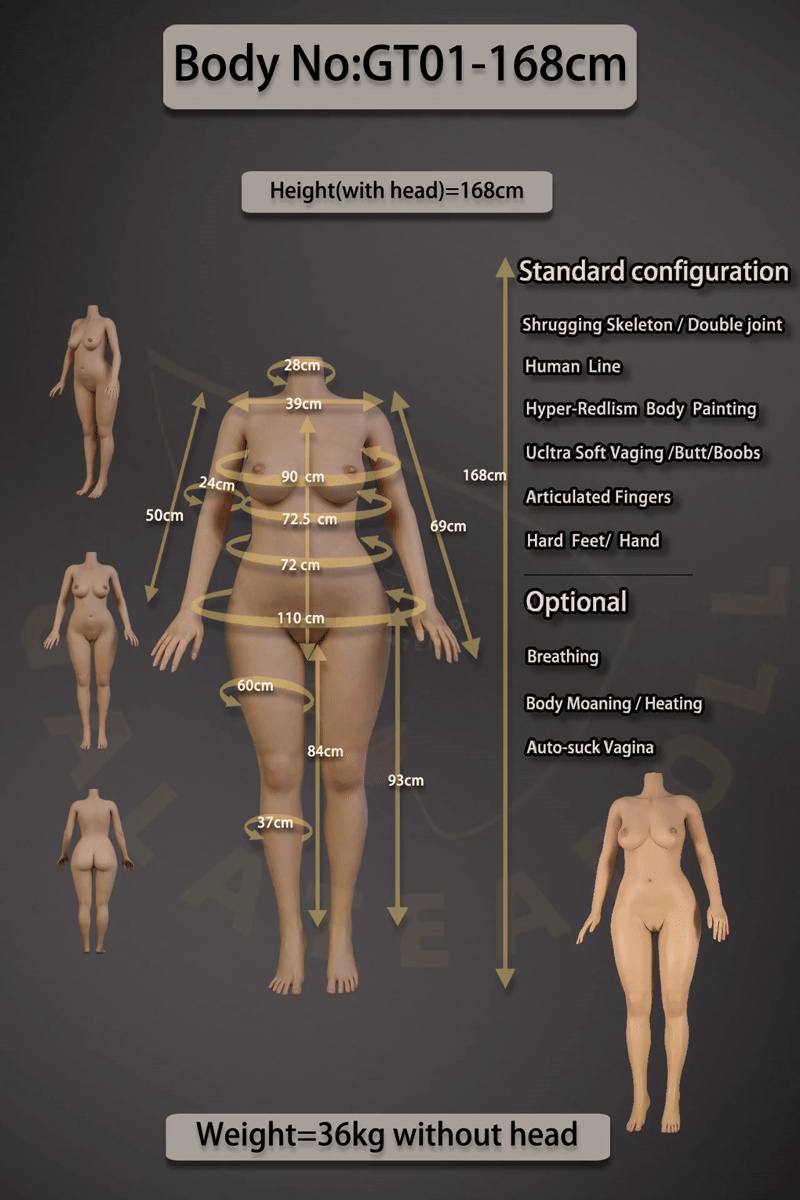 GT DOLL | Maelis-168cm(5ft6) ROS Full Silicone Medium Breast Big Boob Sex Doll