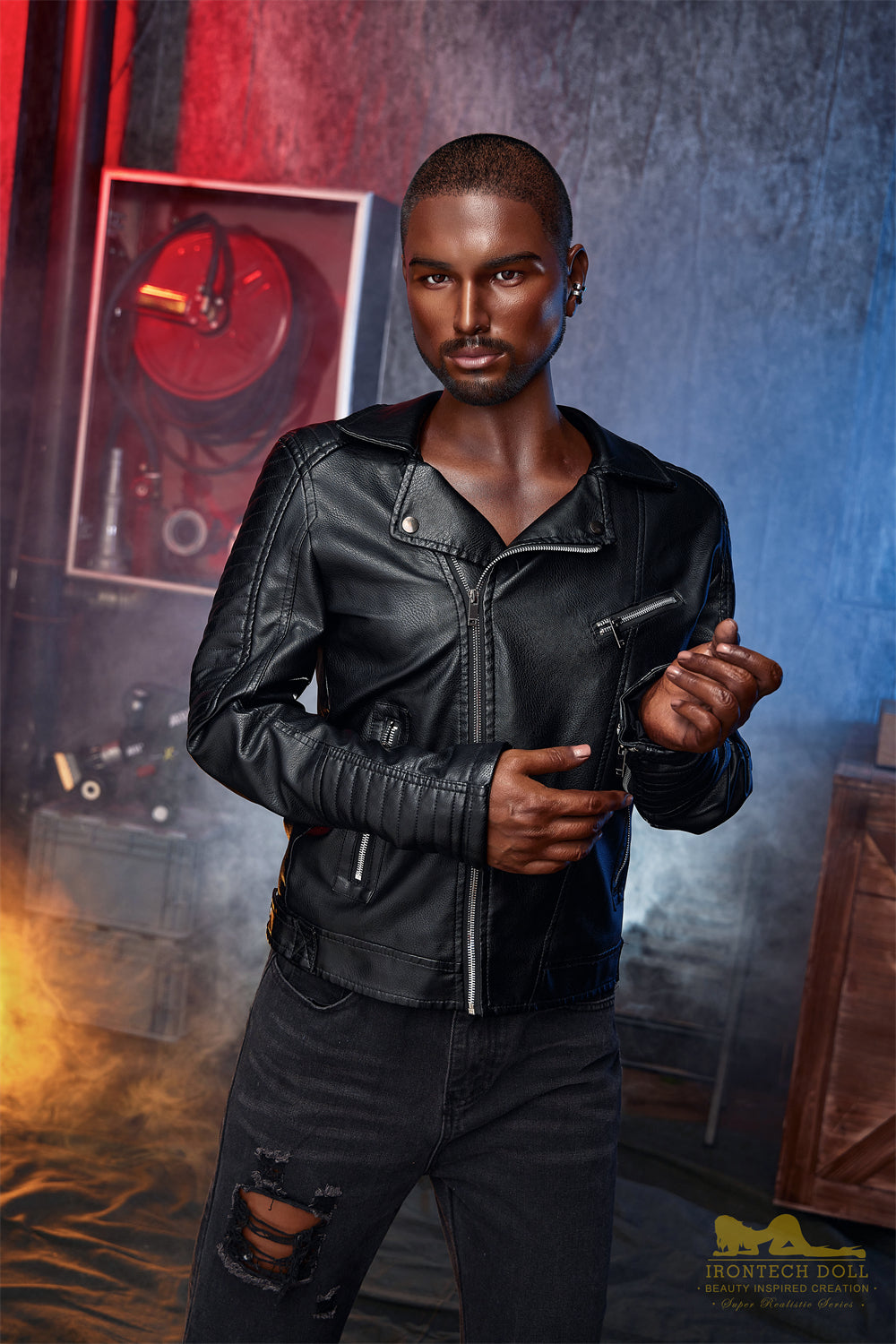 Irontech | Kevin - 5ft7 (170cm) Ebony Silicone Male Sex Doll