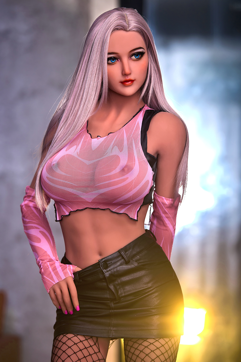 6YE | Gissel-5ft5/165cm Ultra Realistic With Pink Long Hair Sex Doll(In Stock US)