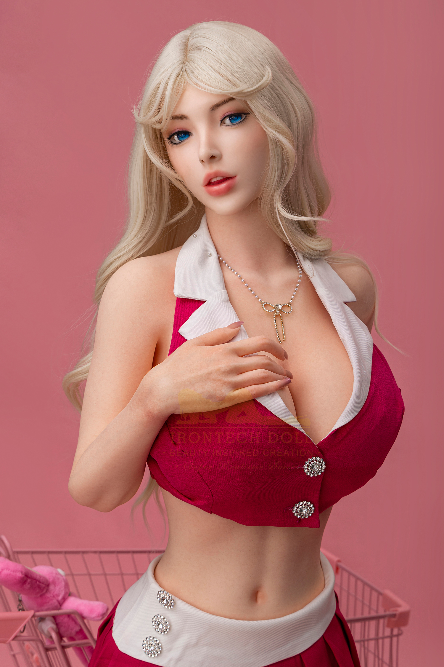 Irontech | Pink - 5.3ft (158cm)Big Breast Like Disney Full Silicone Realistic Doll