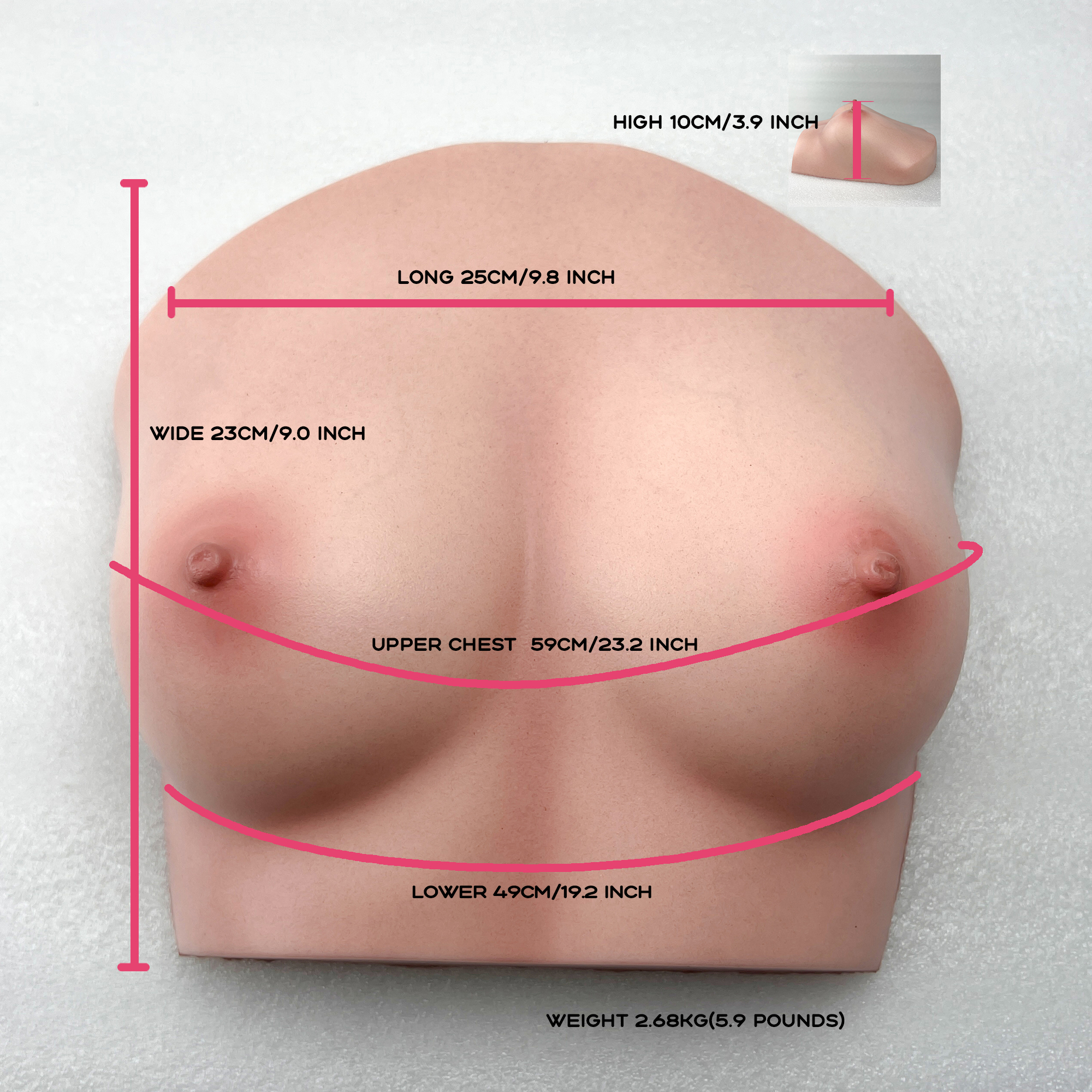 Climax丨Silicone B-59 (Cinnamon)  Real-Life Breast Model