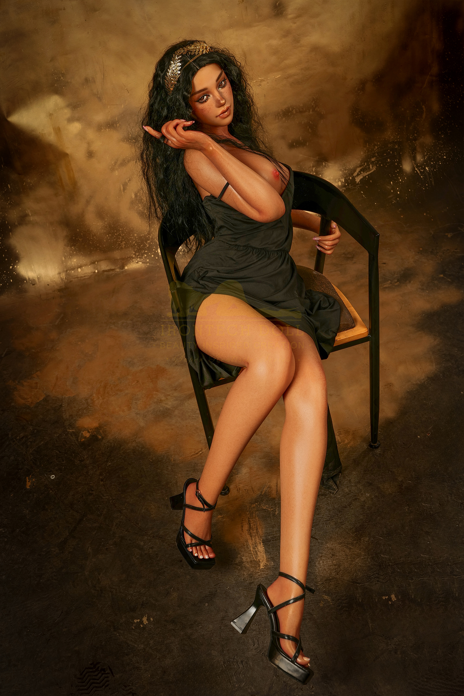 Irontech |Kitty - 5.4ft (166cm) Dark Tanned Silicone Love Doll