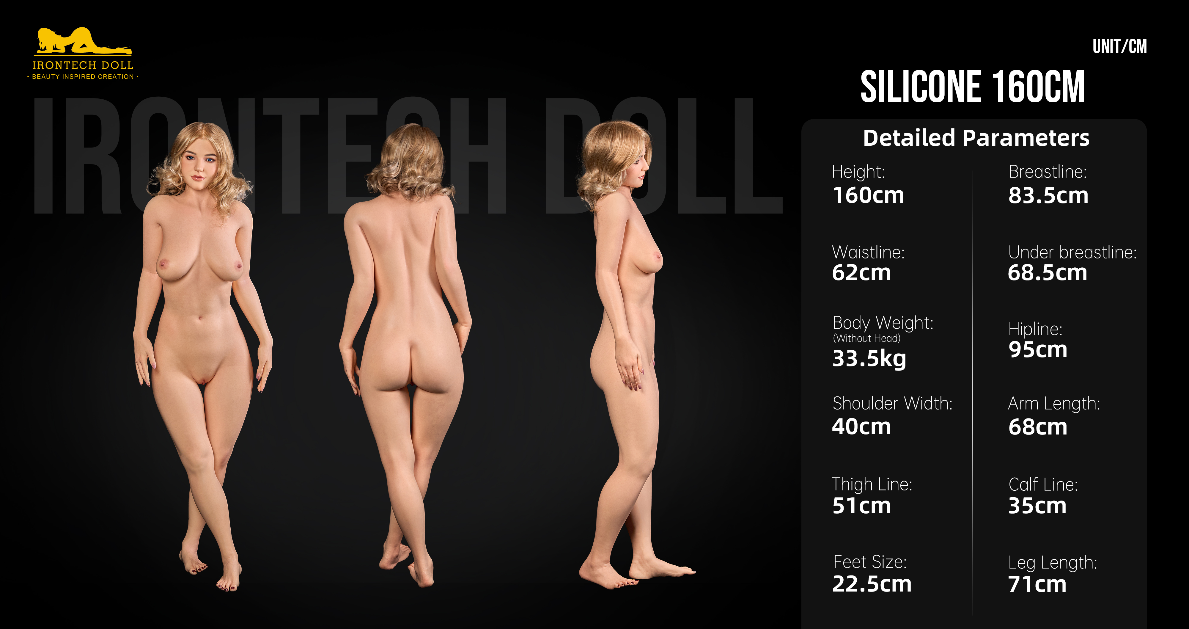 Irontech Doll PR160 full silicone body specifications
