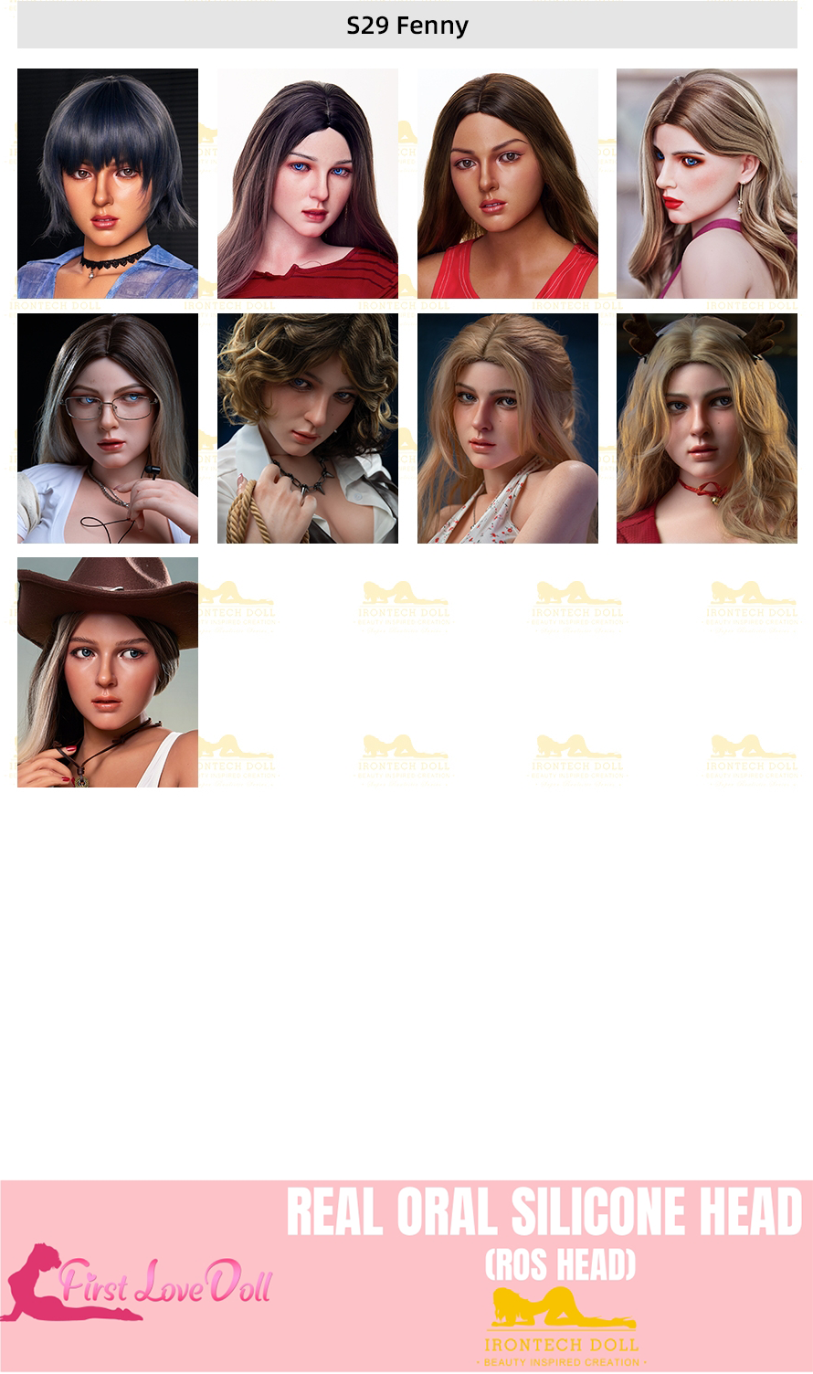 Irontech Doll丨ROS Silicone Head (Extra Doll Heads)