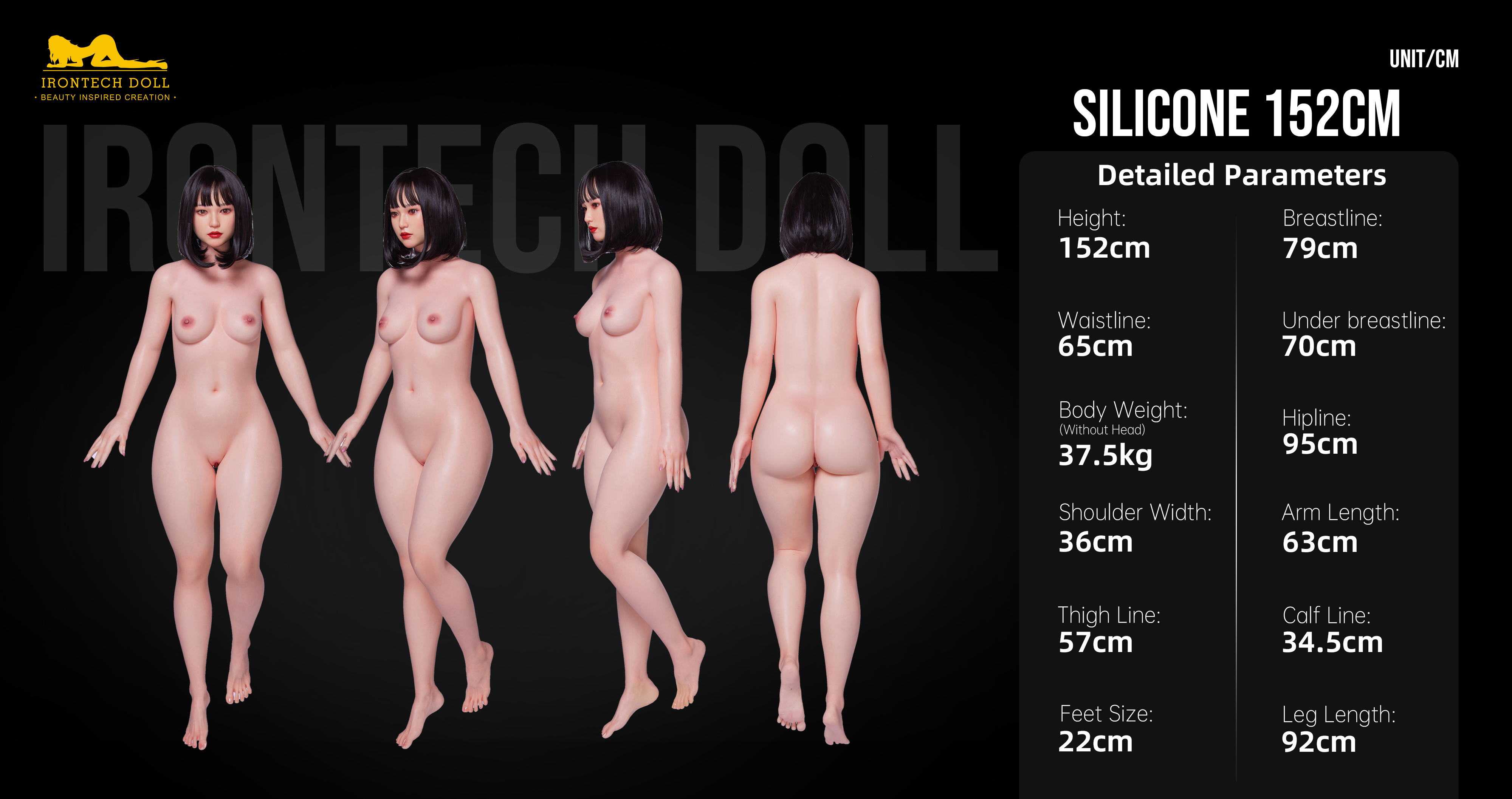 Irontech Doll Silicone 152cm full silicone body specifications