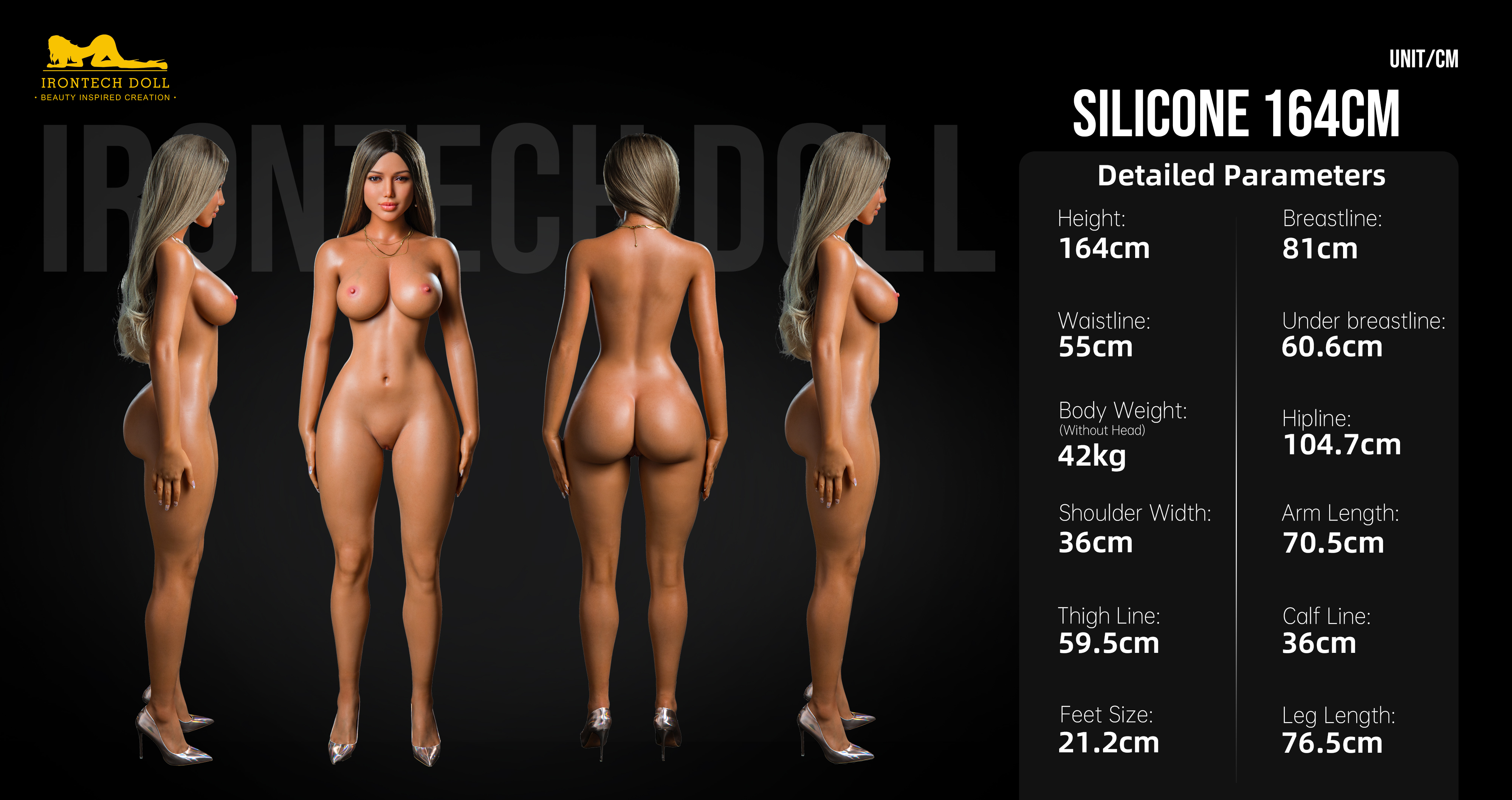 Irontech Doll Silicone 164cm full silicone body specifications