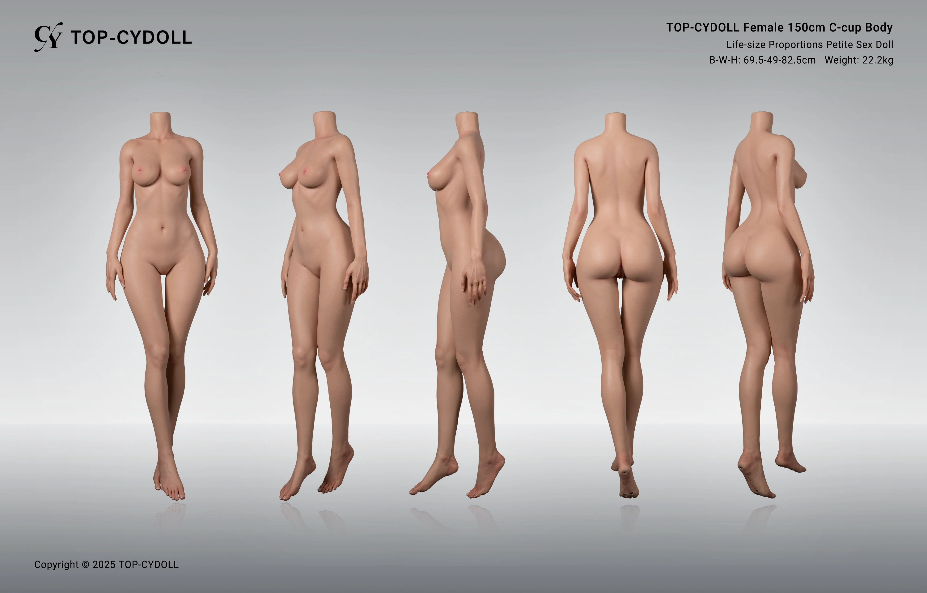 TOP-CY | DIY Your Hyper-Realistic Sex Doll: All-Silicone Head & Multi-Material Body