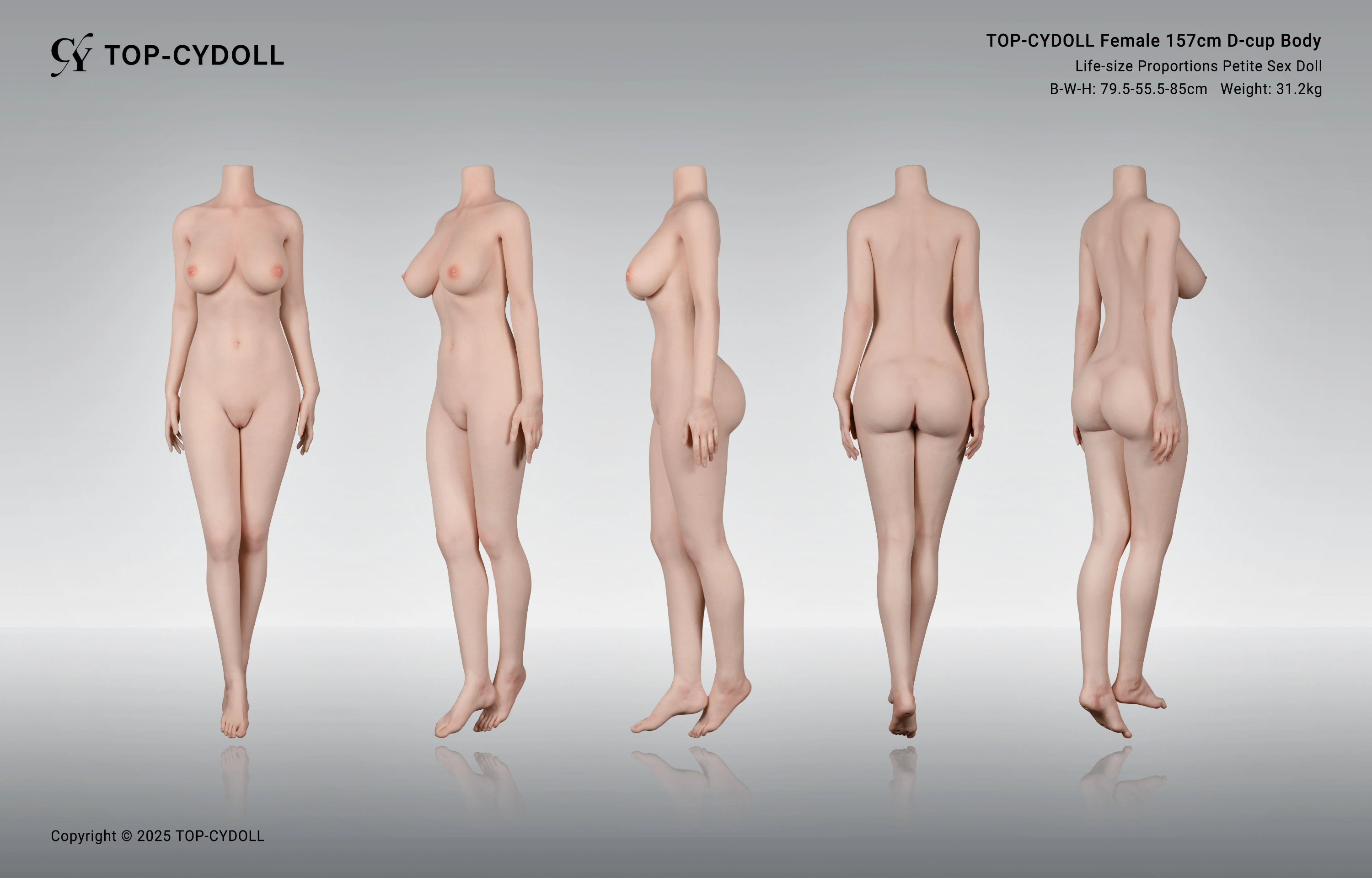 TOP-CY | DIY Your Hyper-Realistic Sex Doll: All-Silicone Head & Multi-Material Body