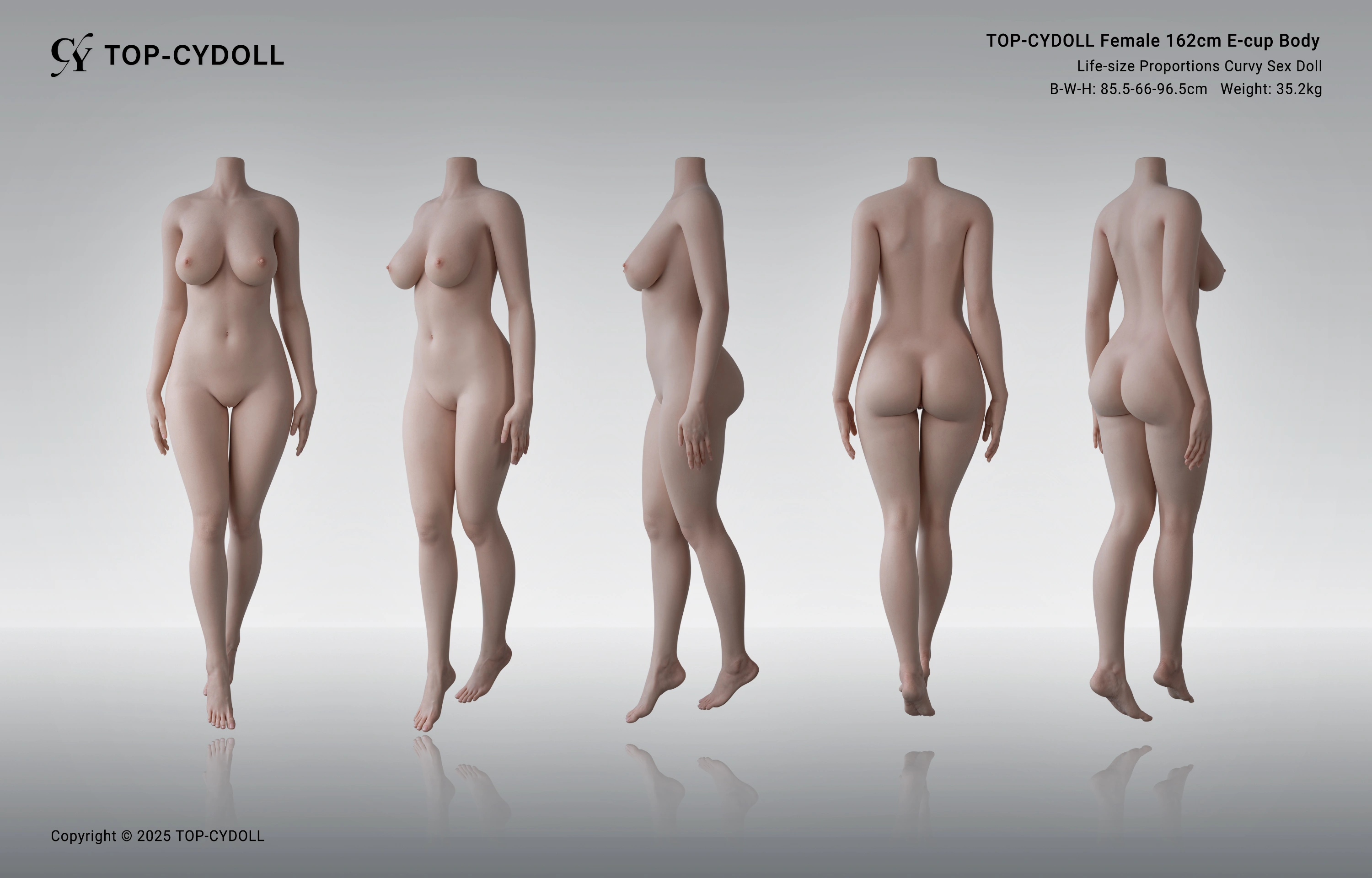 TOP-CY | DIY Your Hyper-Realistic Sex Doll: All-Silicone Head & Multi-Material Body