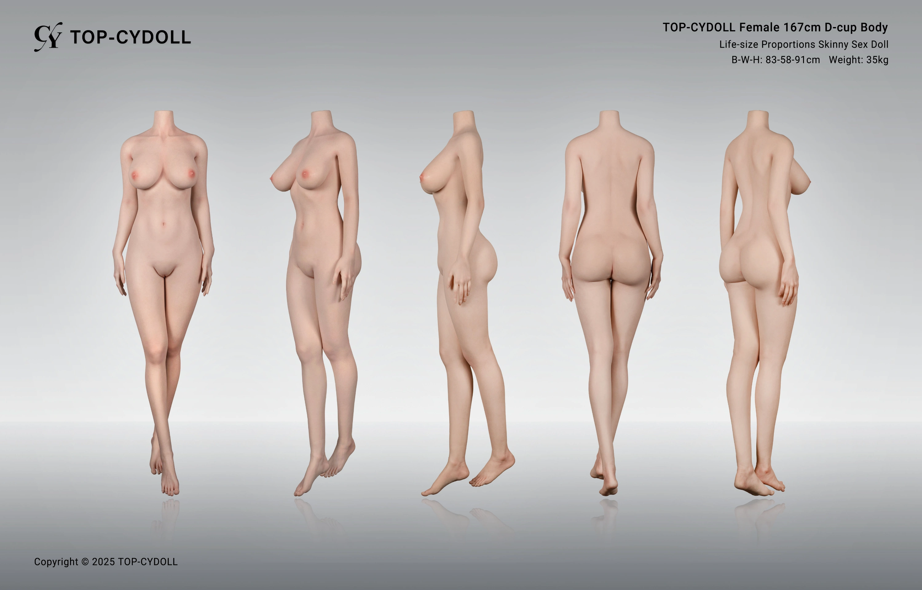 TOP-CY | DIY Your Hyper-Realistic Sex Doll: All-Silicone Head & Multi-Material Body