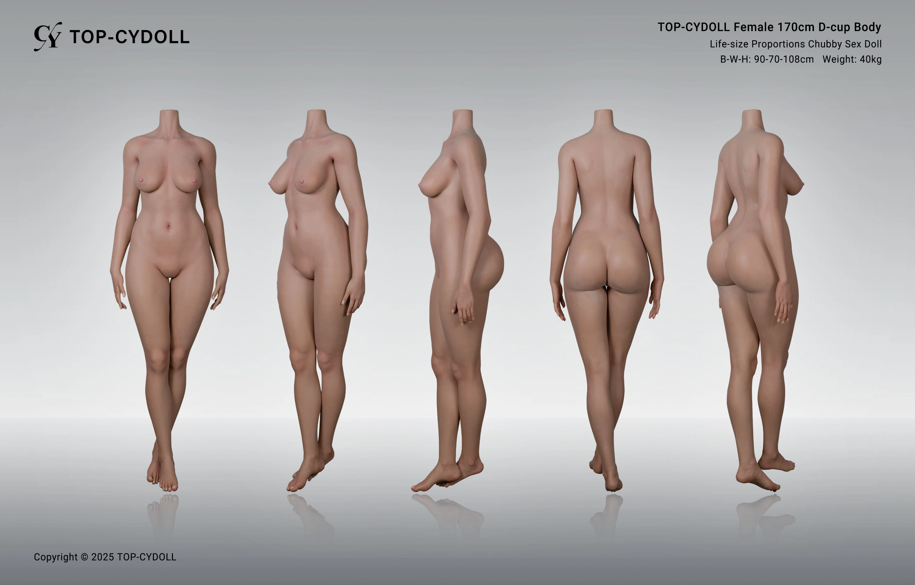 TOP-CY | DIY Your Hyper-Realistic Sex Doll: All-Silicone Head & Multi-Material Body