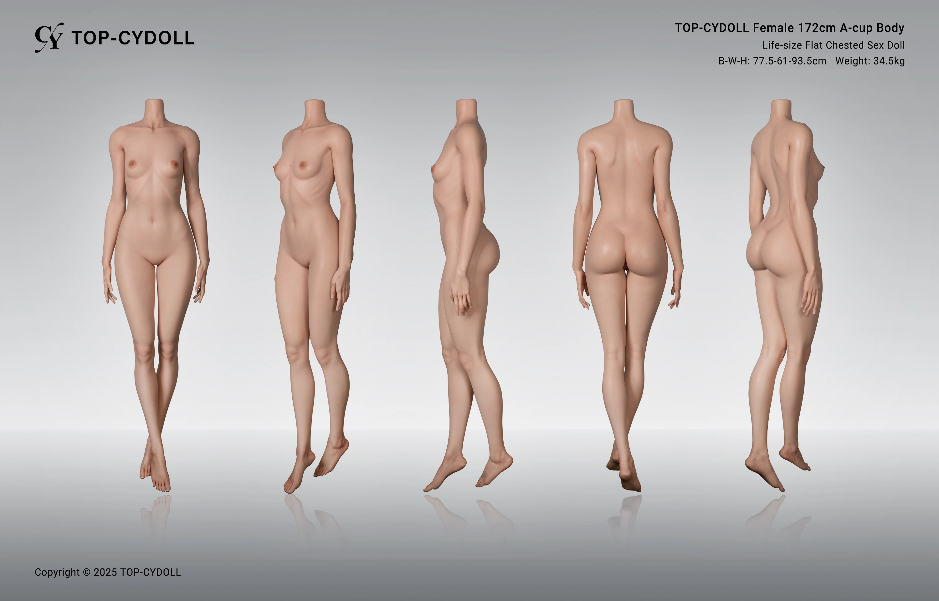 TOP-CY | DIY Your Hyper-Realistic Sex Doll: All-Silicone Head & Multi-Material Body