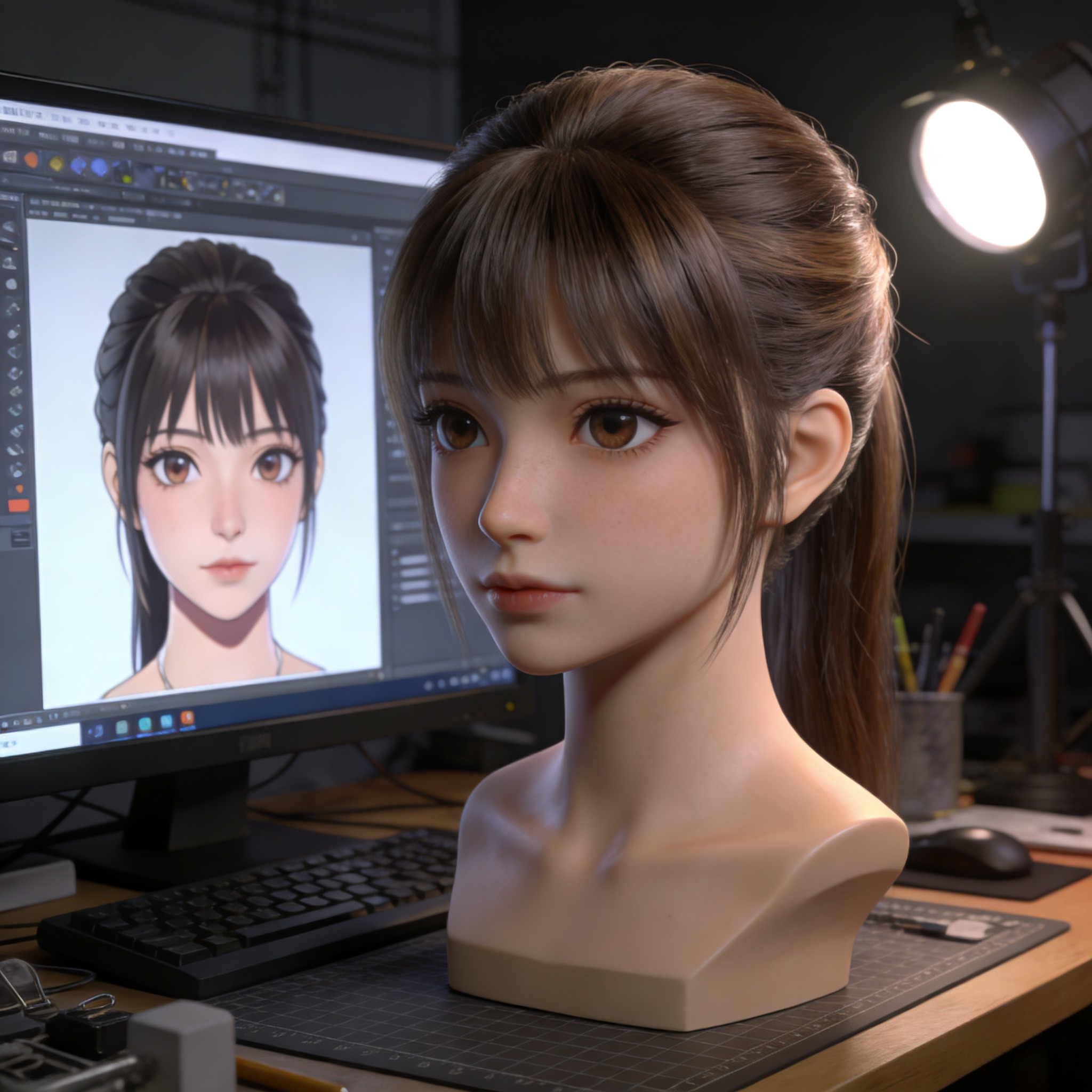 Custom Anime Silicone Head Made From Photos