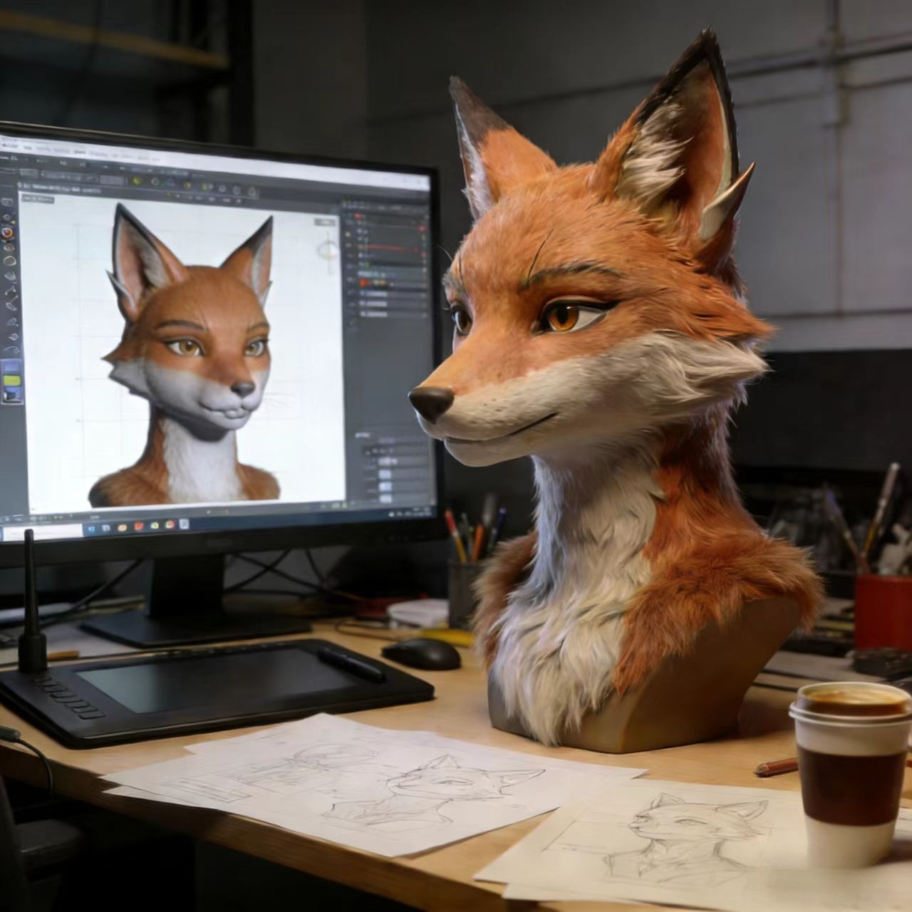 Custom Furry Doll Silicone Head Made From Photos