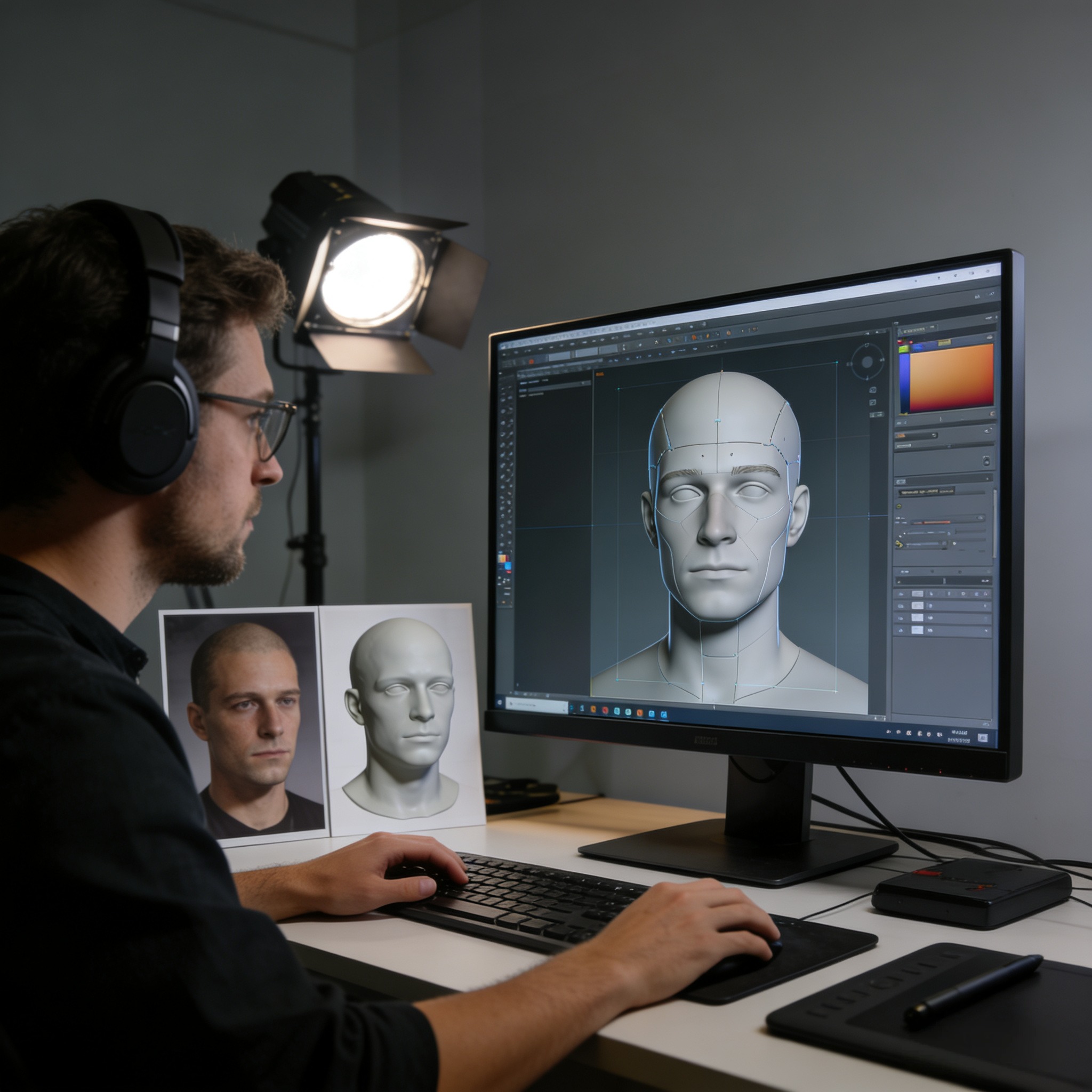 Custom Male ROS Silicone Head Made from Your Photo