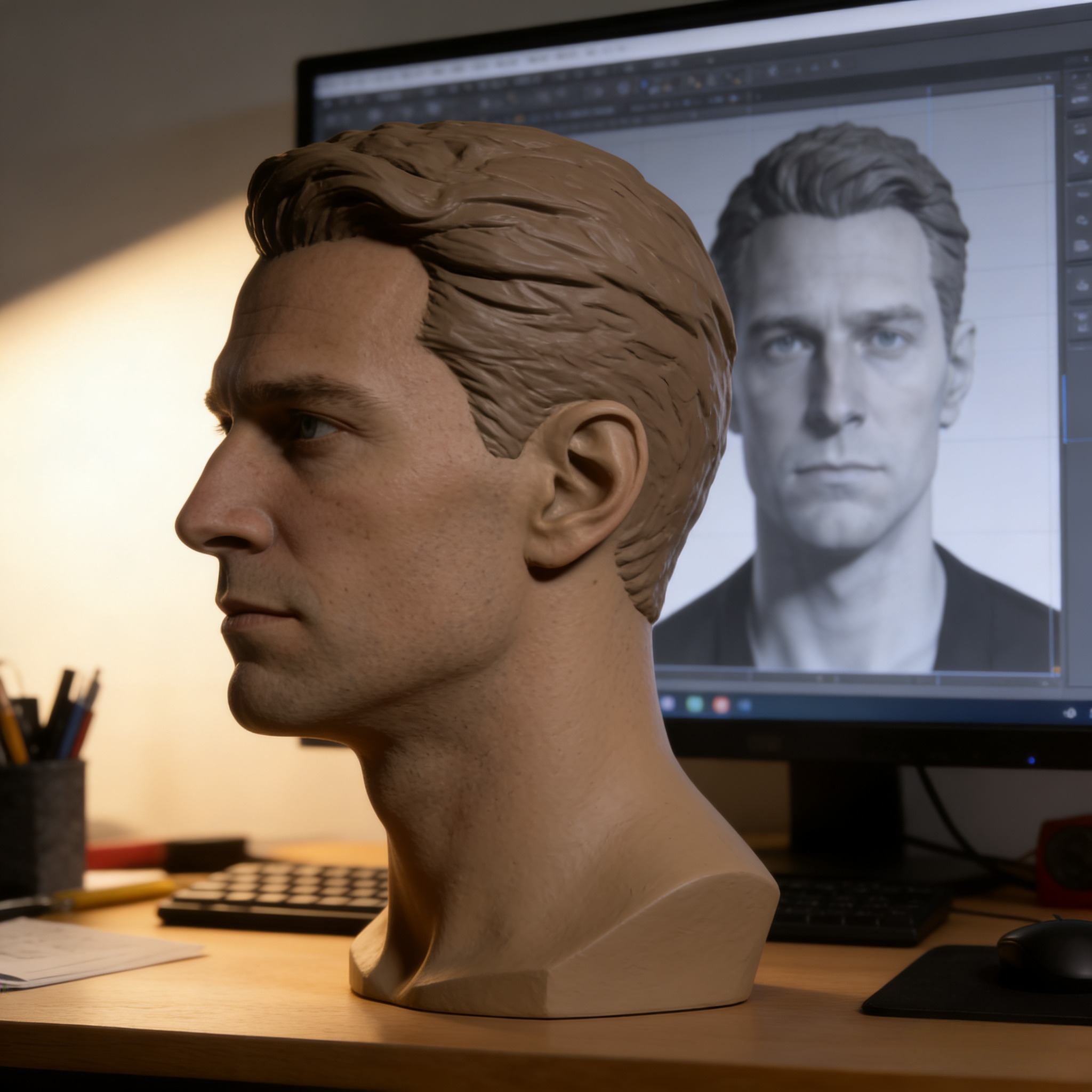 Custom Male ROS Silicone Head Made from Your Photo