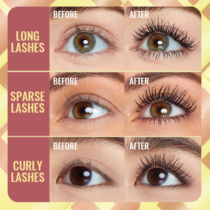 Washable Mascara Long Lasting Waterproof Lengthening Curling Black Lash Eyelash Extension Beauty Makeup Long-wearing Mascara