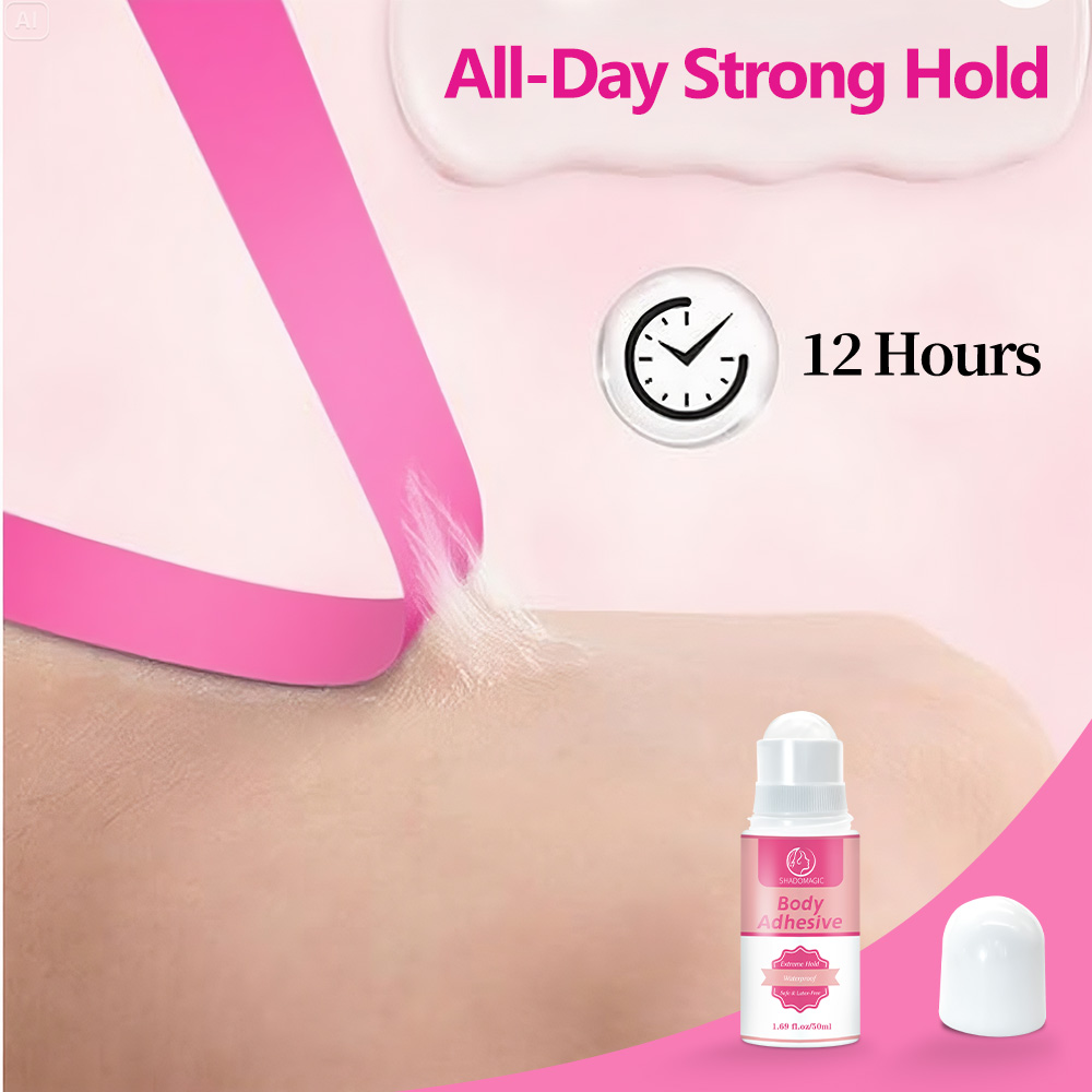 1 pc 50ml Body Adhesive Roll Sweatproof & Water-Resistant High-Strength Bonding Anti-Slip Clothing Adhesive For Daily Outings & Social Confidence