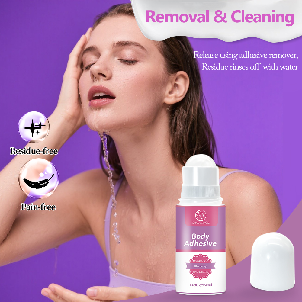 1 pc 50ml Body Adhesive Roll Sweatproof & Water-Resistant High-Strength Bonding Anti-Slip Clothing Adhesive For Daily Outings & Social Confidence