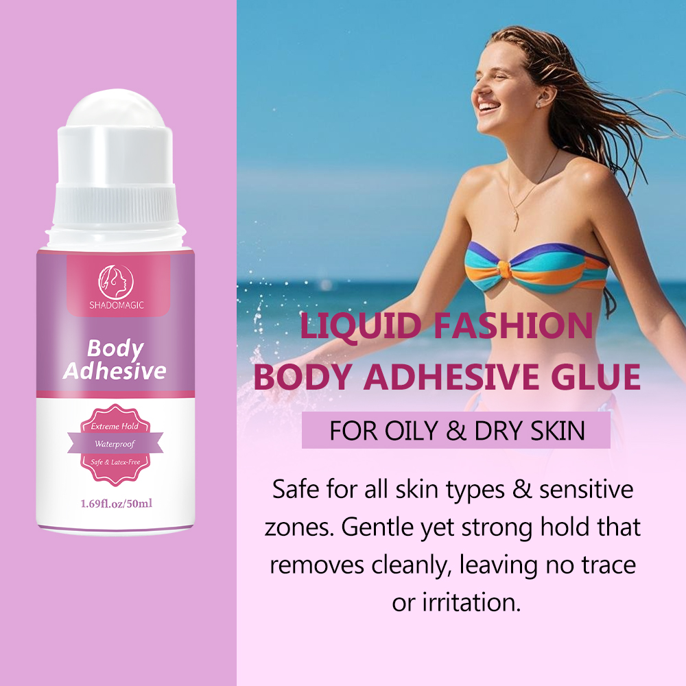 1 pc 50ml Body Adhesive Roll Sweatproof & Water-Resistant High-Strength Bonding Anti-Slip Clothing Adhesive For Daily Outings & Social Confidence