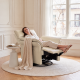 34.5" W Faux Leather Swivel Glider Power Recliner
