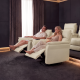 34.5" W Faux Leather Swivel Glider Power Recliner