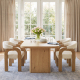 Rowan 79" Rounded Rectangular Dining Table - Oak