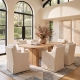 Rowan 79" Rounded Rectangular Dining Table - Biscotti