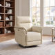 34.5" W Faux Leather Swivel Glider Power Recliner