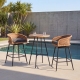 Neil Bohemian Swivel Cane Bar Set