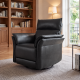 34.5" W Faux Leather Swivel Glider Power Recliner