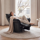 34.5" W Faux Leather Swivel Glider Power Recliner