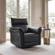 34.5" W Faux Leather Swivel Glider Power Recliner