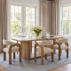 Rowan 79" Rounded Rectangular Dining Table - Oak