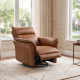 34.5" W Faux Leather Swivel Glider Power Recliner