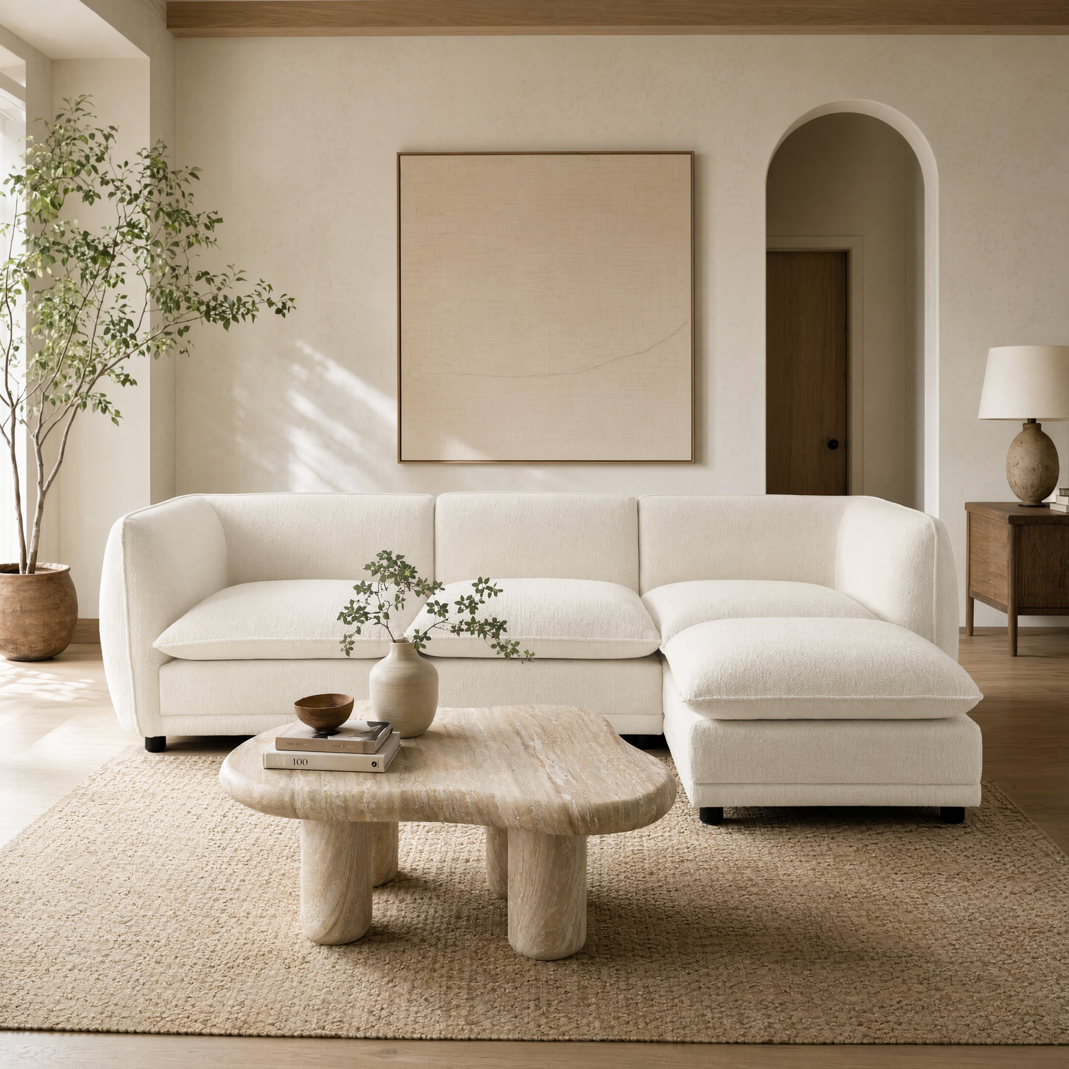 Arden 100" Modular Chenille Sofa