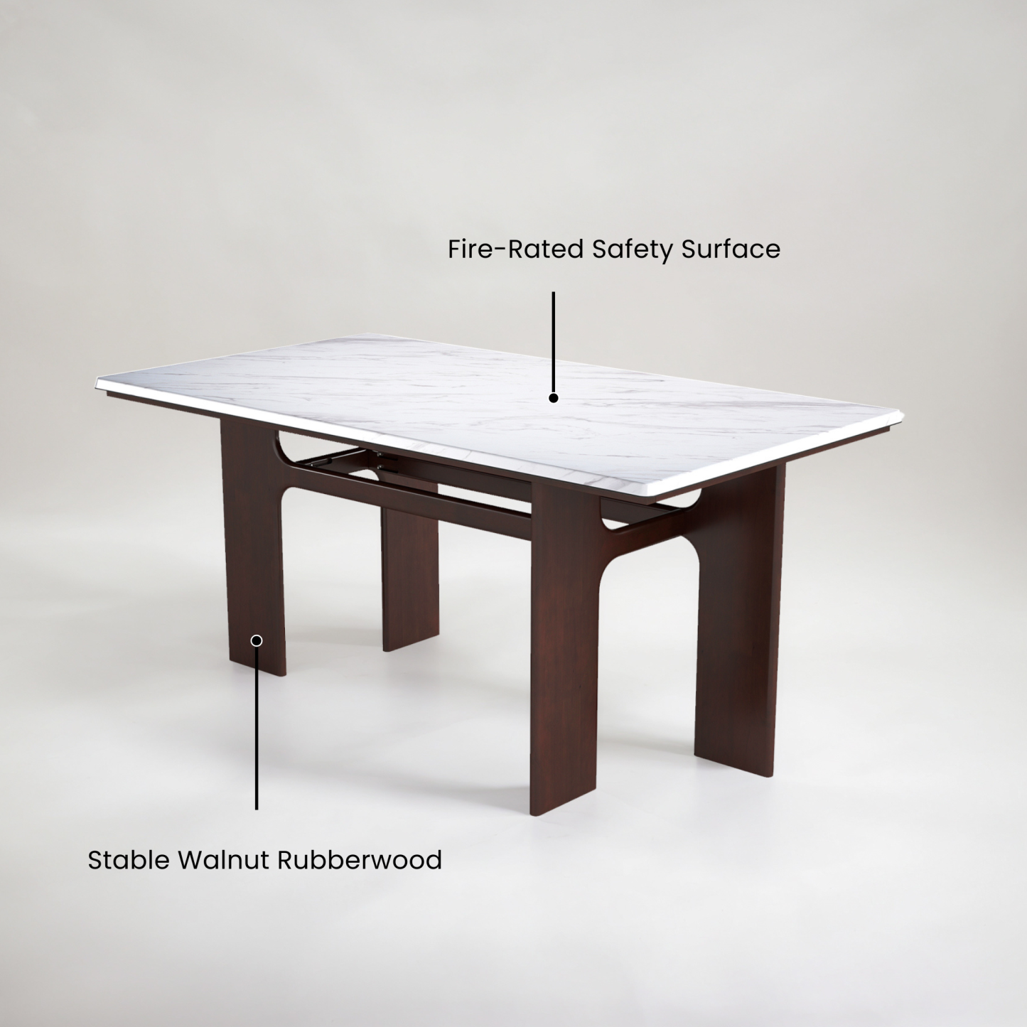 63'' Alex Rectangle Dining Table Set