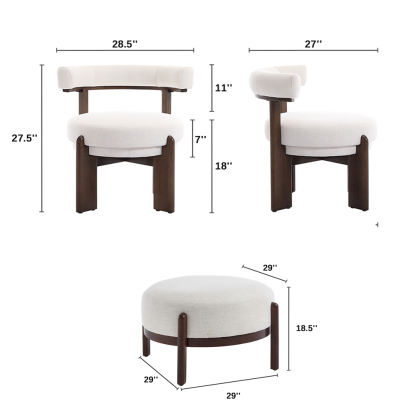 Dawson Modern Minimalist Armchair