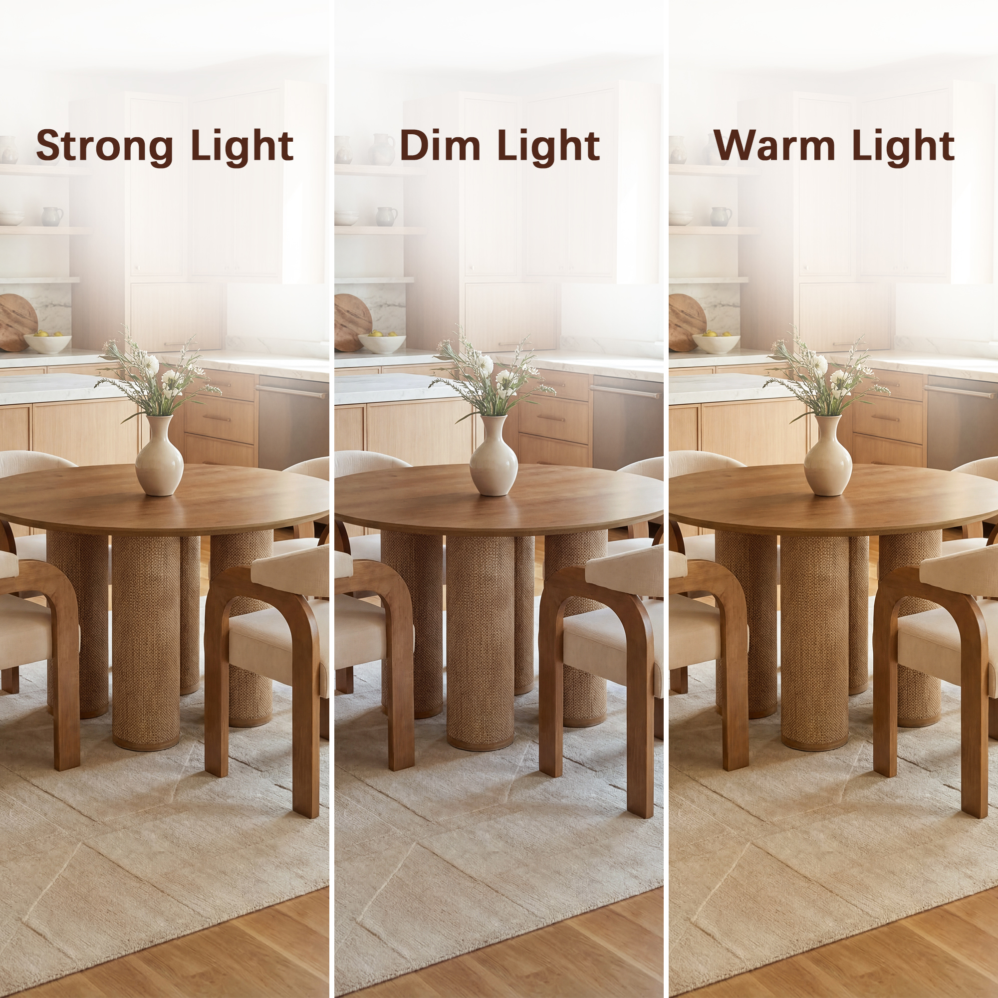 Elowen 47.5" Round Dining Table With Clara Chairs Set