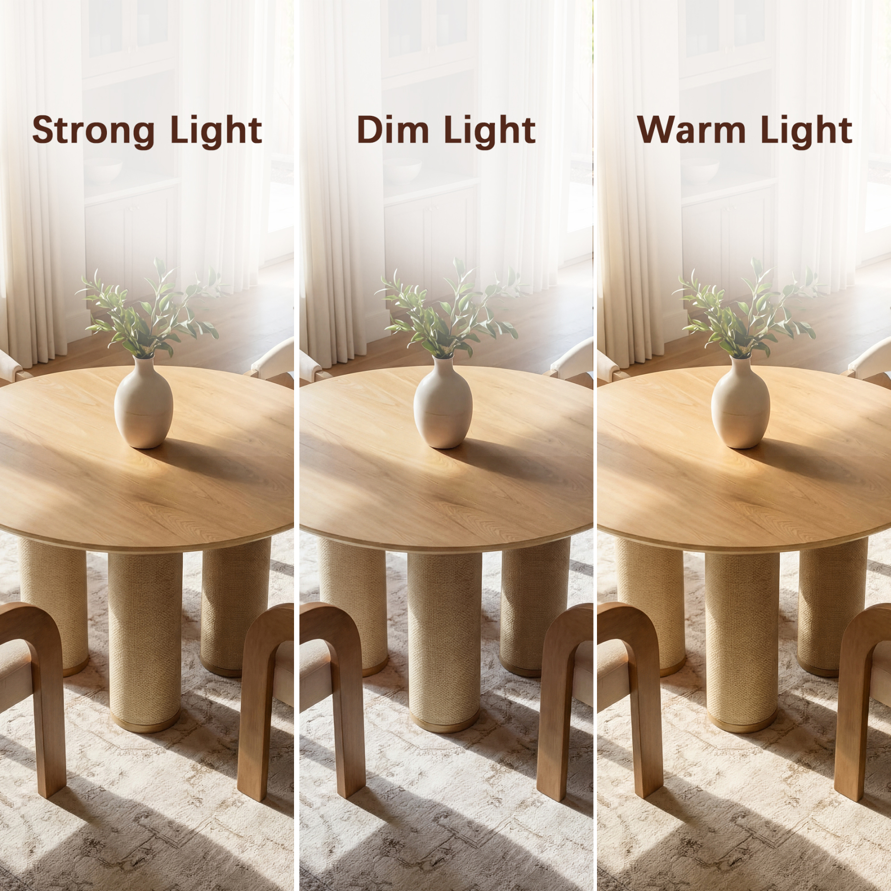 Elowen 47.5" Round Dining Table With Clara Chairs Set