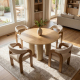 Elowen 47.5" Round Dining Table With Clara Chairs Set