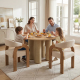 Elowen 47.5" Round Dining Table With Clara Chairs Set