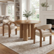 Elowen 47.5" Round Dining Table With Clara Chairs Set